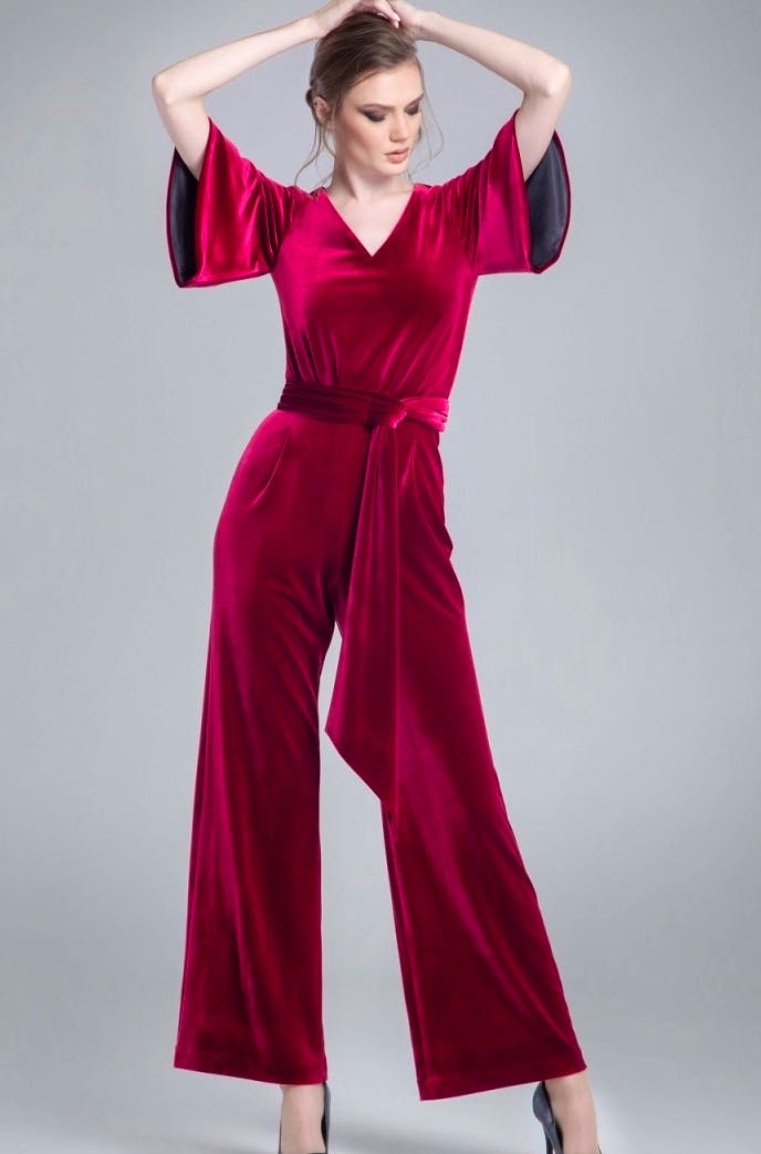 Rumour London Layla Velvet Jumpsuit, £325