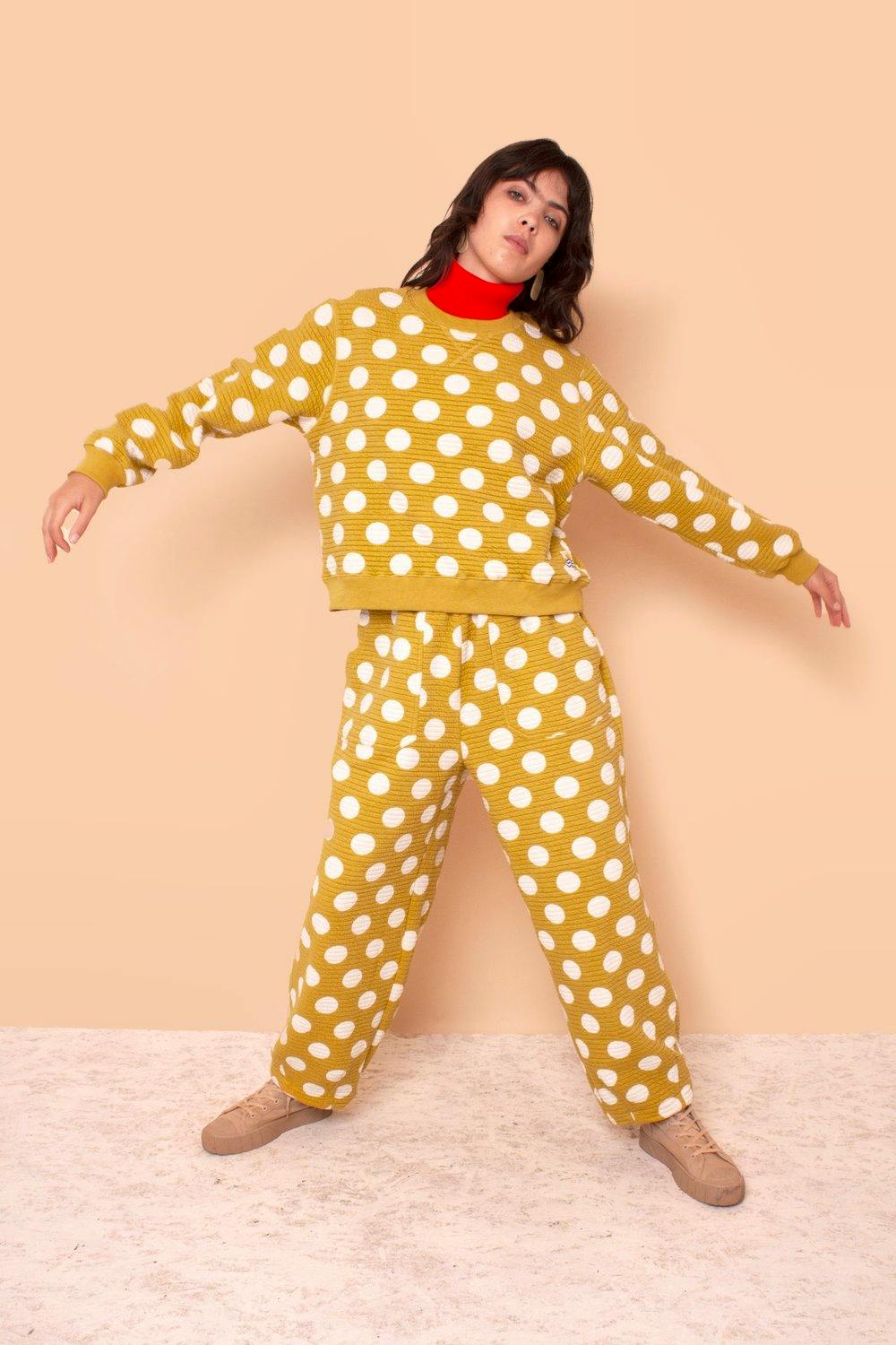 LF Markey Jameson Trouser Polka Dot Chartreuse, £120