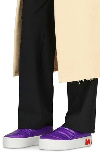 Marni PAW Slip-On Sneaker In Quilted Nylon, £468