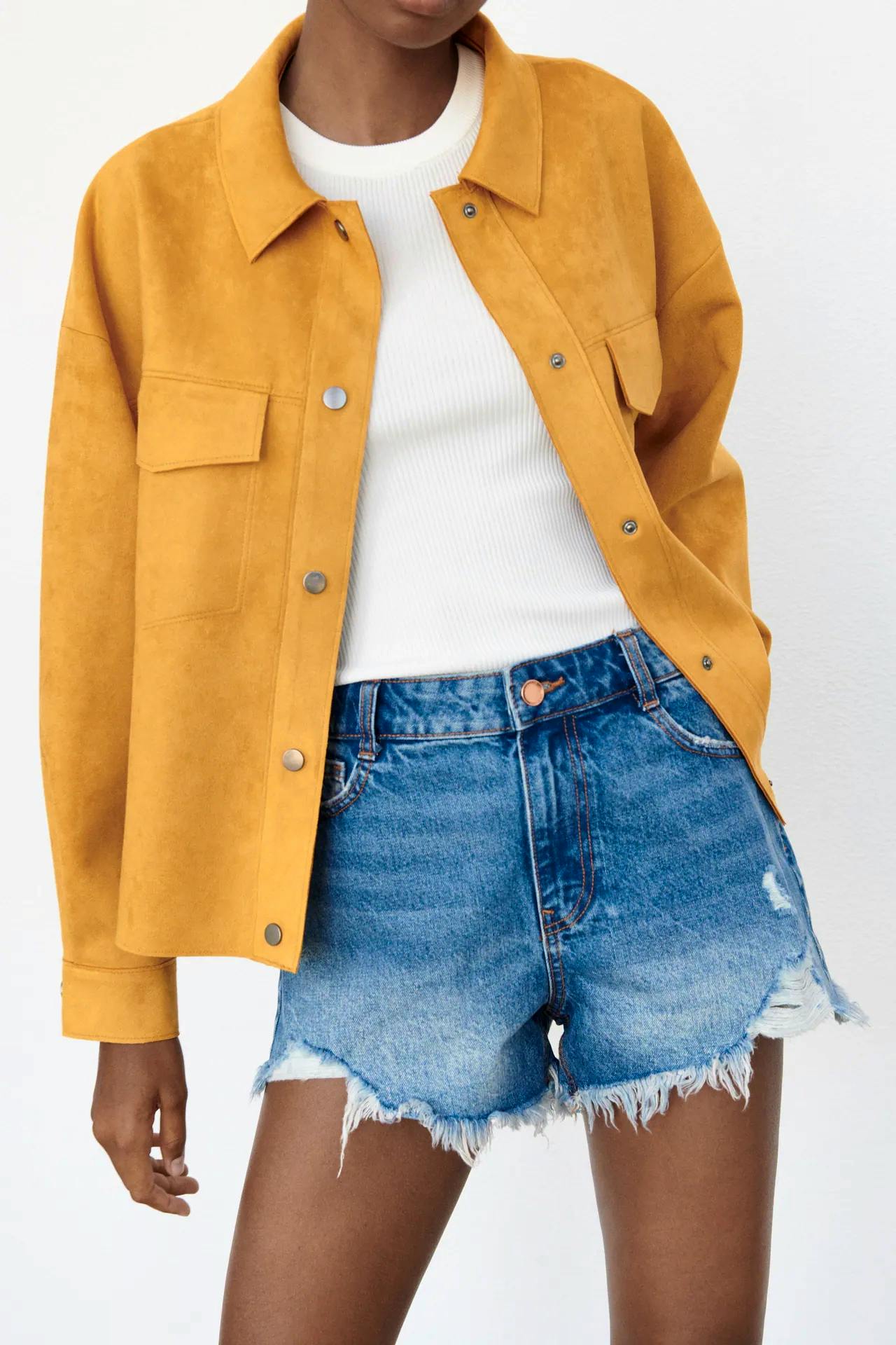 Zara Faux Suede Overshirt, £27.99