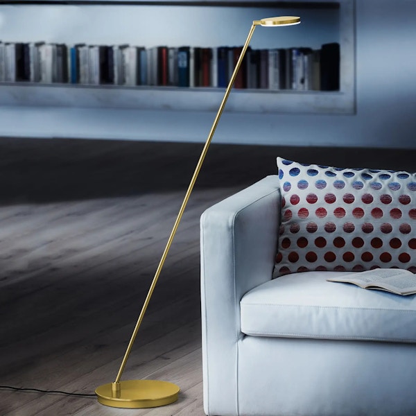 Tilting Plano S LED Floor Lamp Brass