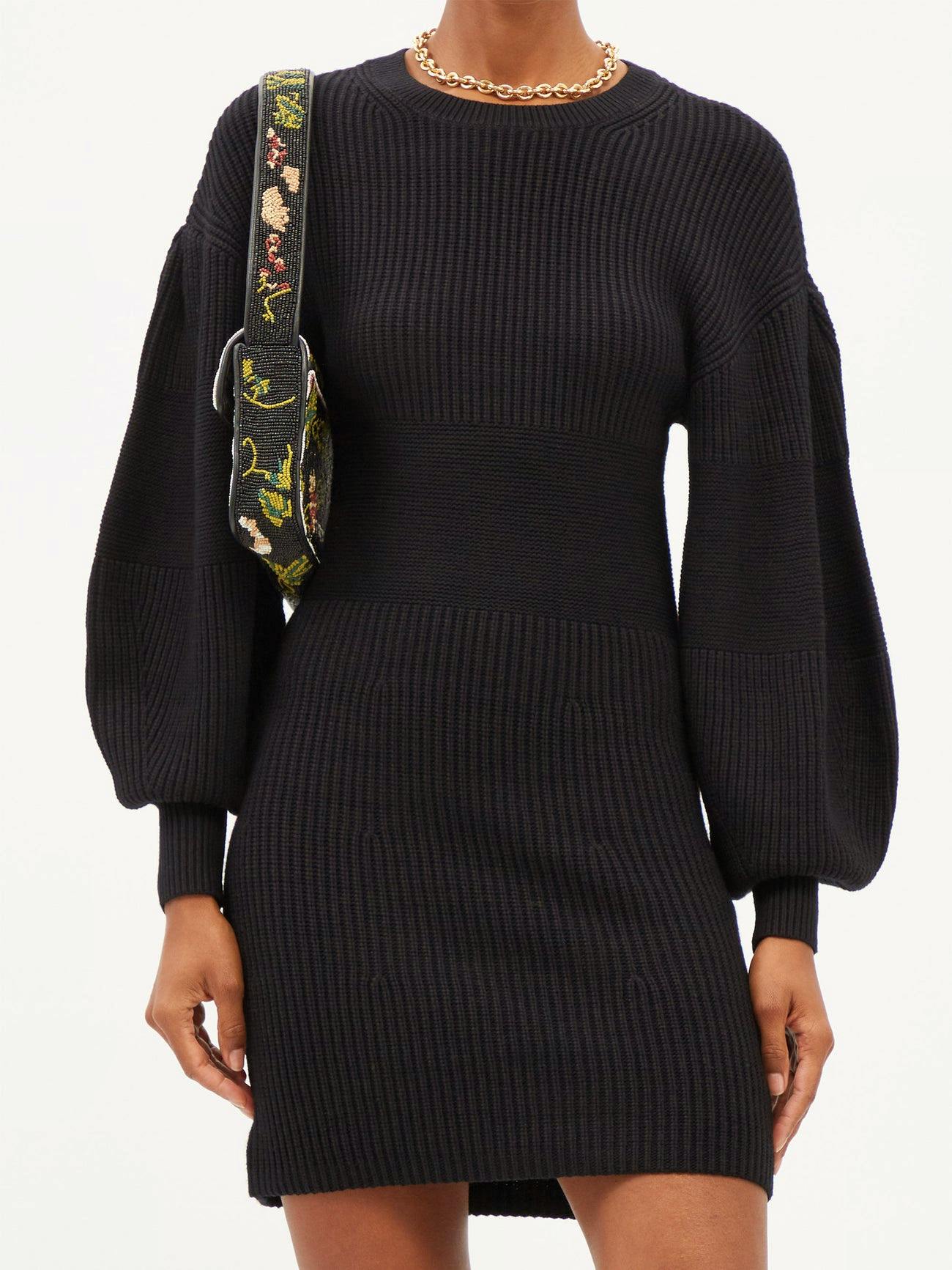 Staud Balloon Sleeved Ribbed Mini Dress, £215