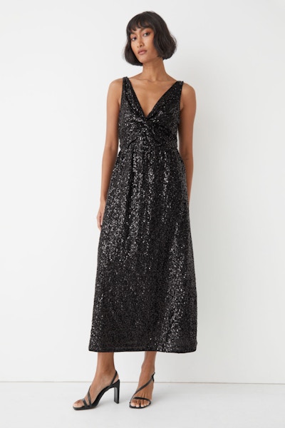 & Other Stories Strappy Sequin Midi Dress, £135