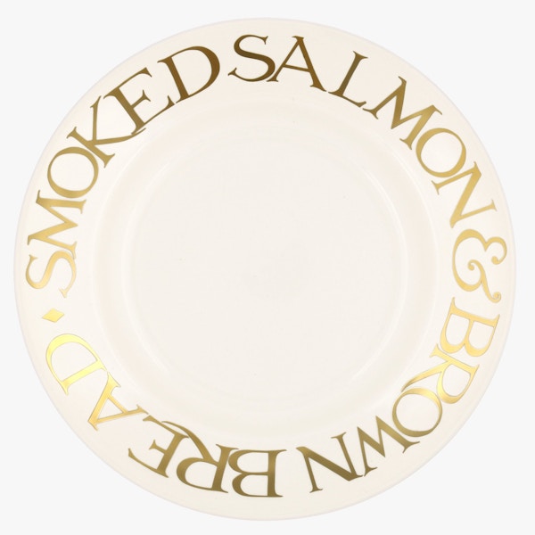 Emma Bridgewater Gold Toast & Marmalade Smoked Salmon 8 1/2 Inch Plate, £22.95