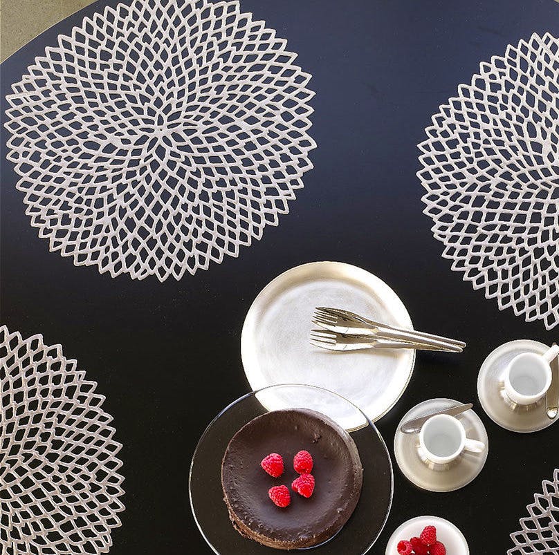 Amara Chilewich Pressed Vinyl Dahlia Round Placemat, £15