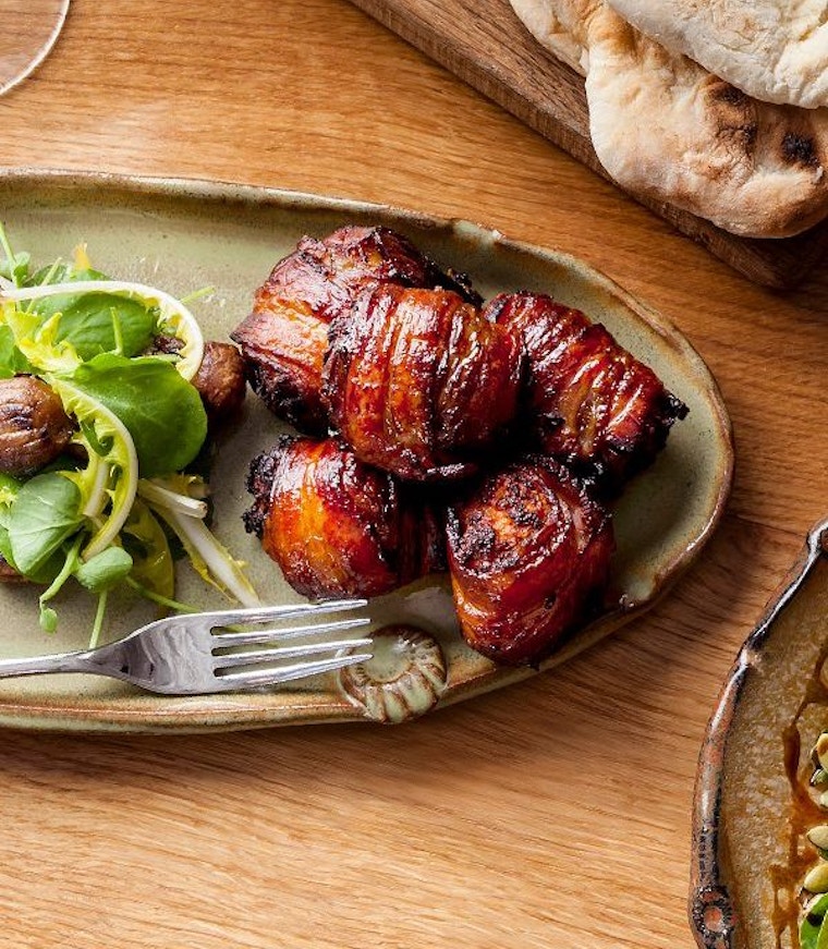 Bacon-wrapped Dates With Quince Marmalade