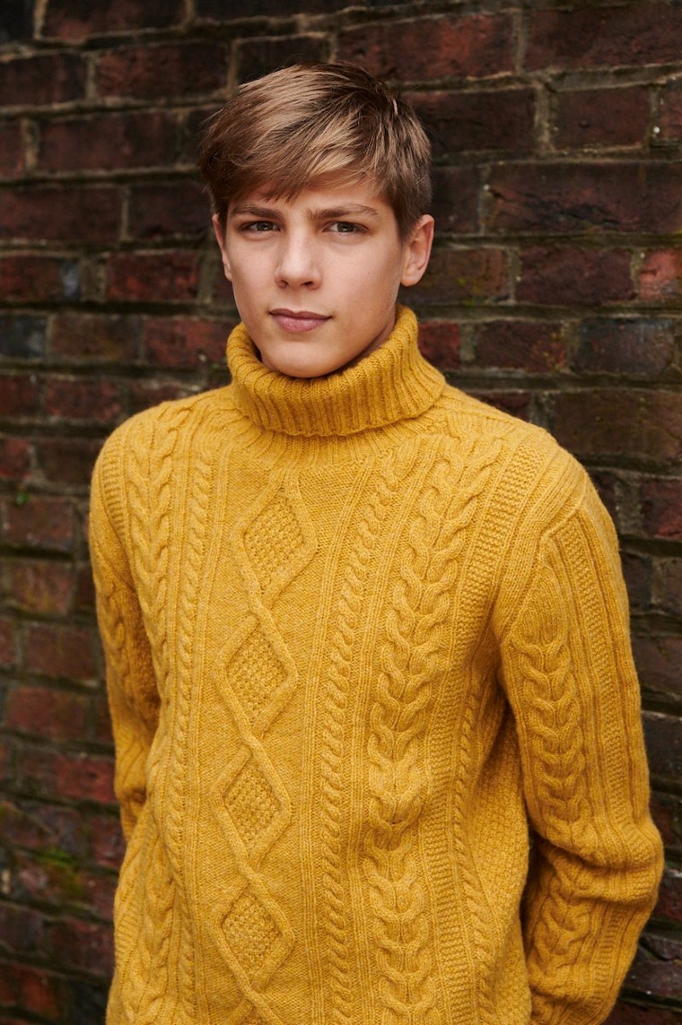 MENS CABLE KNIT LAMBSWOOL JUMPER