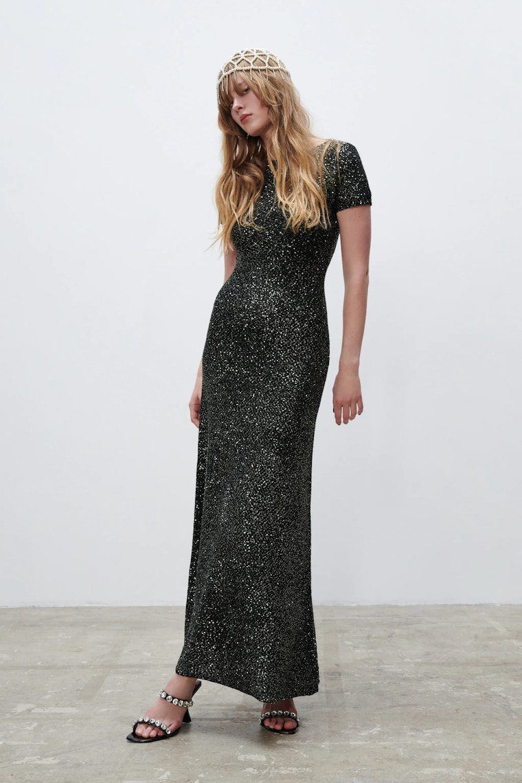 SEQUINNED KNIT DRESS Copy