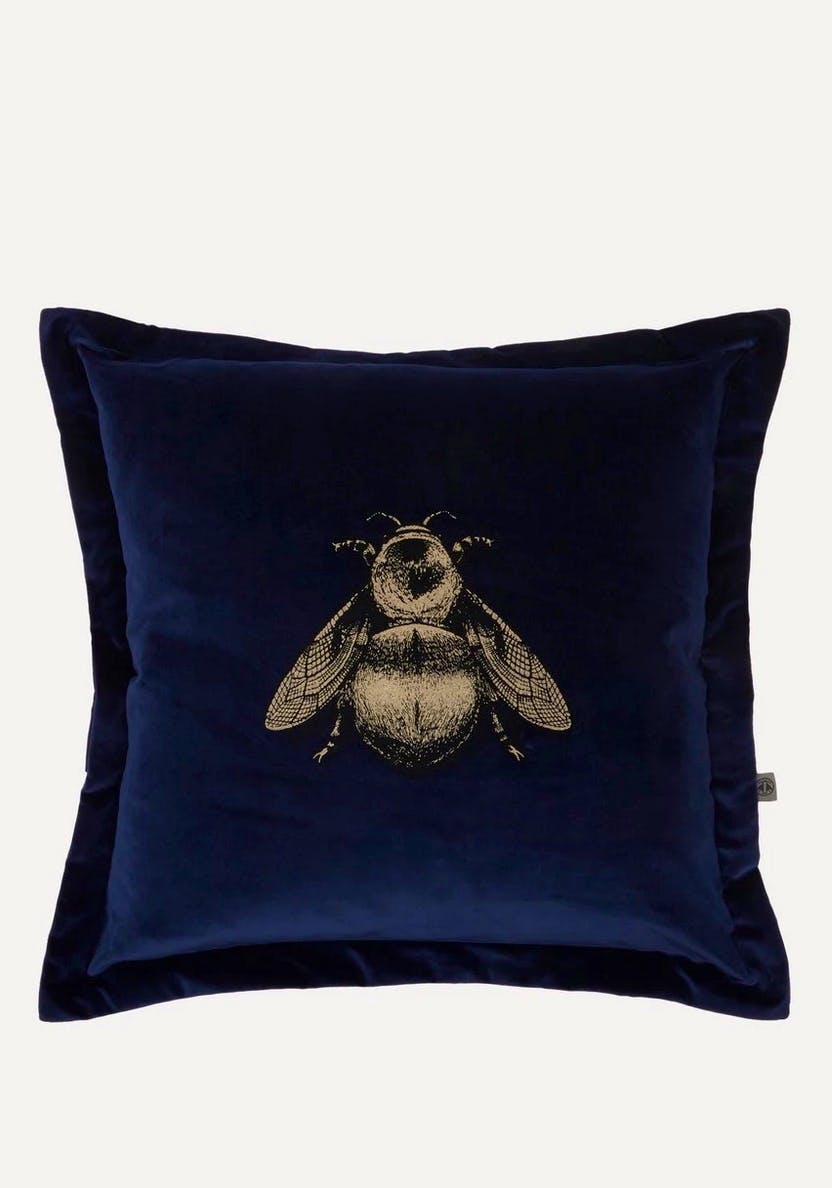 Timorous Beasties Napoleon Bee Cotton Velvet Cushion, £135