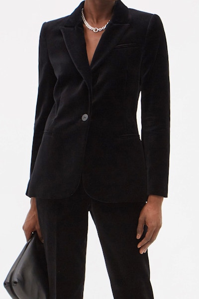 Cefinn Jamie Single-Breasted Cotton-Velvet Jacket, £390