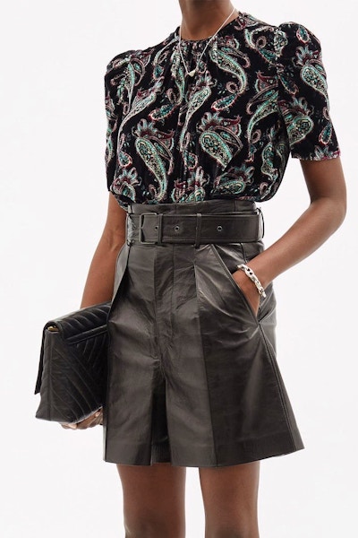 Isabel Marant Udellnad Paisley-Print Velvet Top, £495