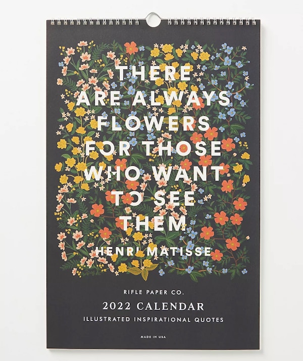 Rifle Paper Co. Inspirational Quotes 2022 Wall Calendar Copy