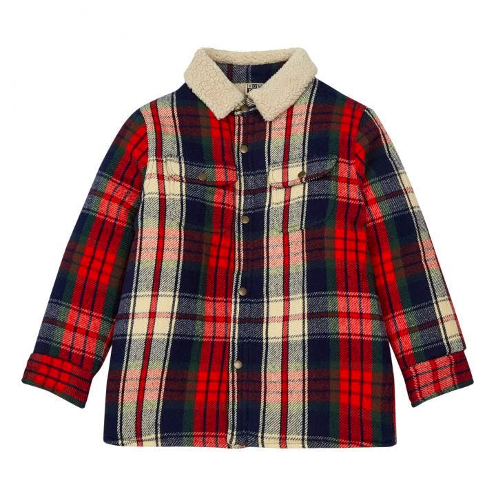 Bonton Banane Faux Fur Overshirt Red, £132