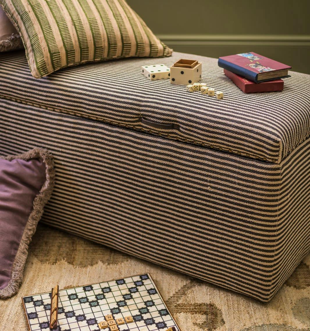 OKA Crusoe Upholstered Trunk – Charcoal, £1,595