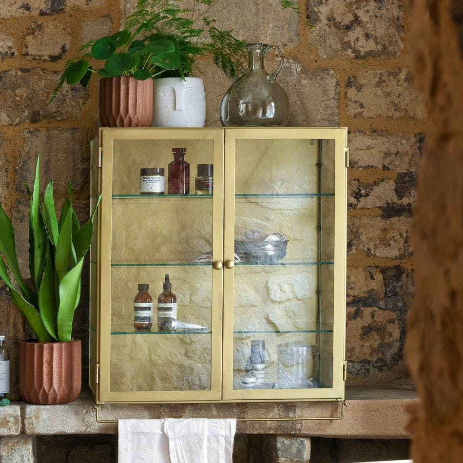 Graham & Green Marie Wide Glass Cabinet, £495