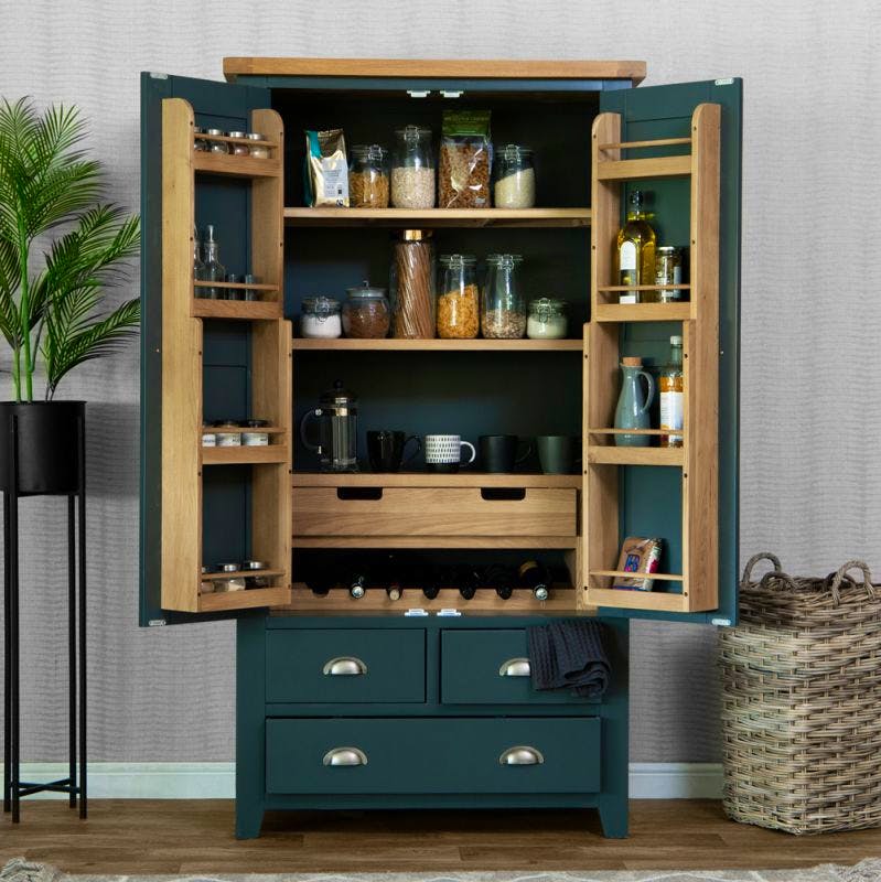 Chiltern Oak Hampshire Blue Painted Oak Large Larder Unit, £799.99