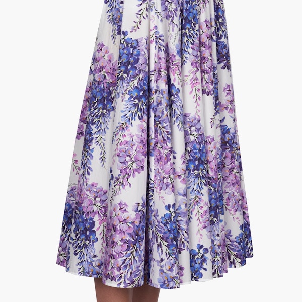 Dolce & Gabbana Floral-Print Flared Poplin Midi Skirt, £750