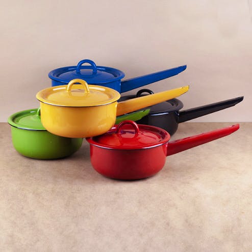 Objects of Use Ukrainian Enamel Lidded Saucepans, £24