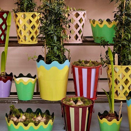 Matilda Goad Giant Scalloped Planter, Yellow, £68