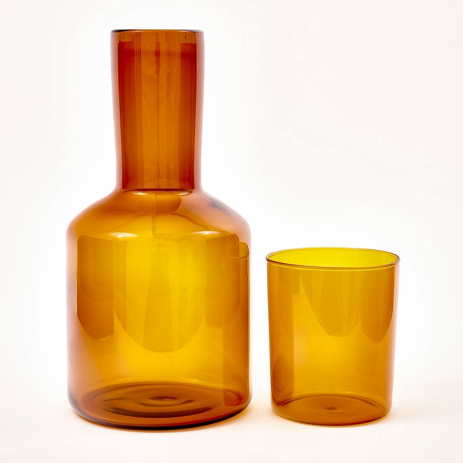 Pentreath & Hall Carafe And Glass – Amber, £65