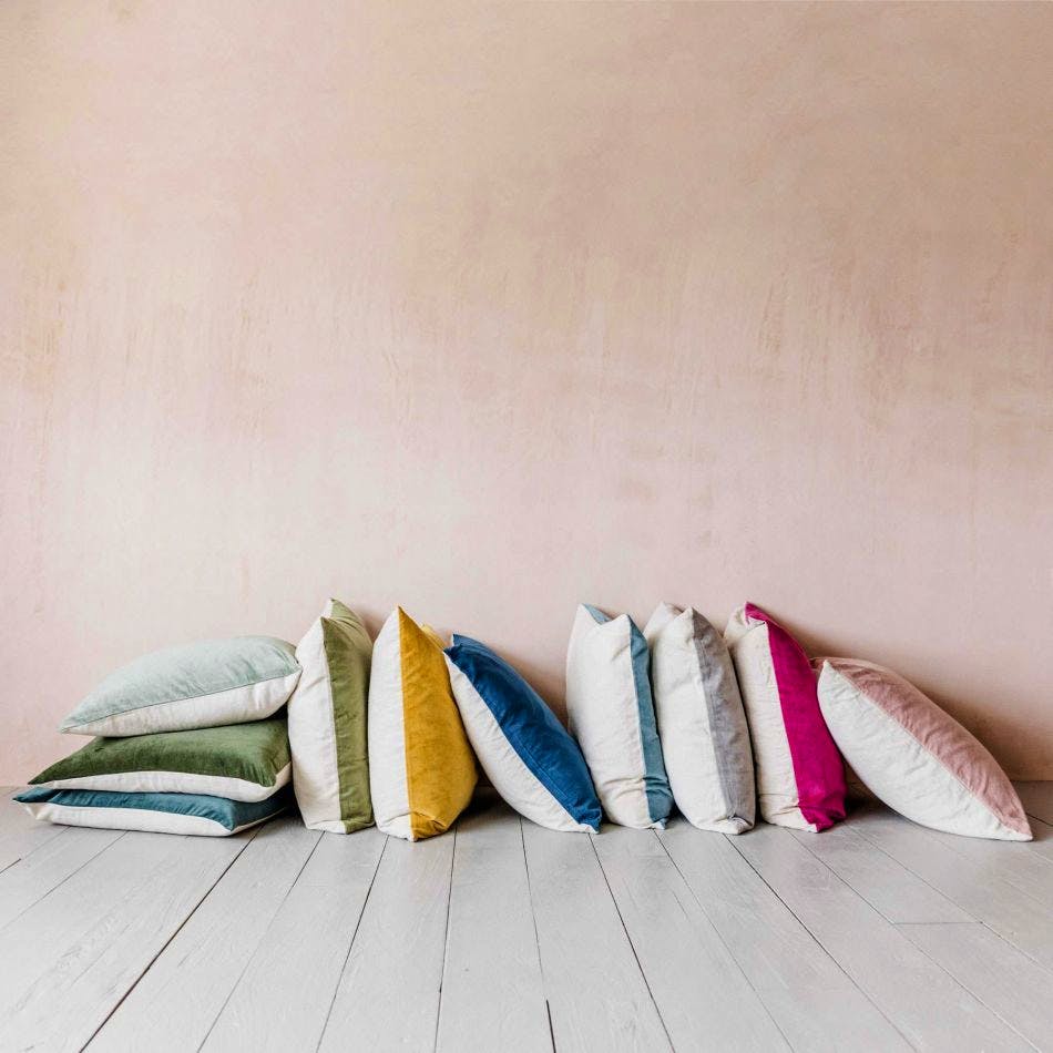 Graham & Green Small Velvet And Linen Backed Cushions, £35