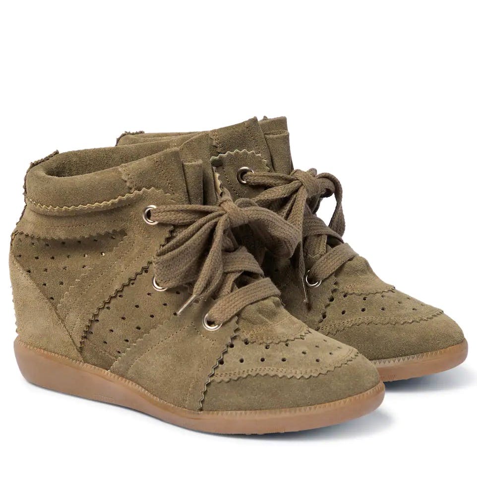 Isabel Marant Bobby Suede Wedge Sneakers, £395