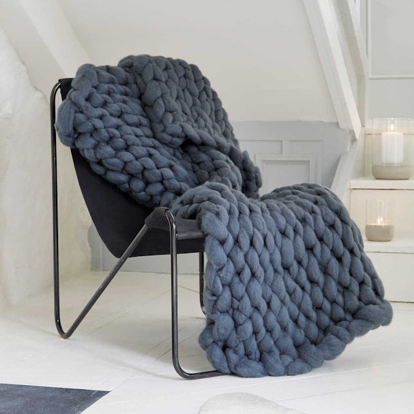Nordic House Chunky Knit Blanket, NOW £211. 25