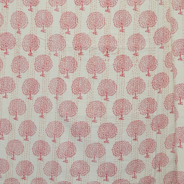 Etsy Indian Handmade Floral Print Blanket Quilt Bedspread, £57.59