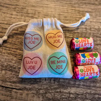 Personalised Bag of Love Hearts