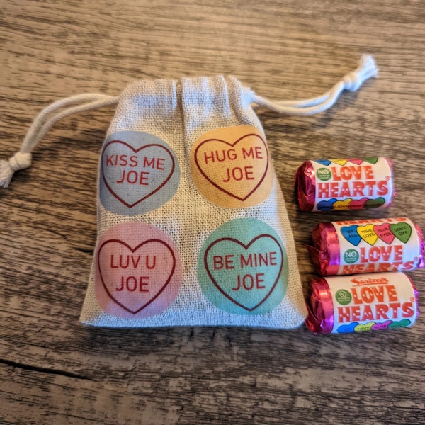 Personalised Bag of Love Hearts £3.75