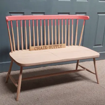 Two Tone Painted Love Seat