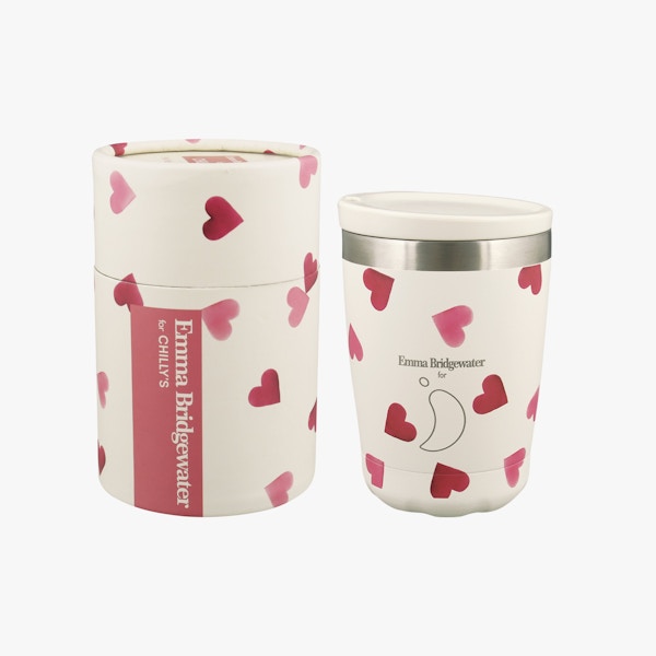 Emma Bridgewater Pink Hearts Chilly’s Coffee Cup, £25
