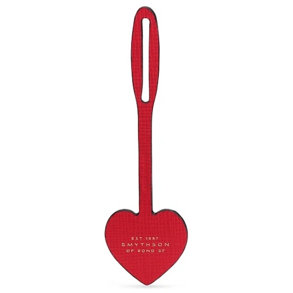 Smythson Heart Personalised Leather Tag, £35