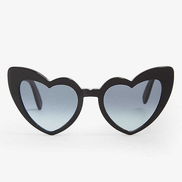 Saint Laurent Lou Lou Heart Sunglasses, £315