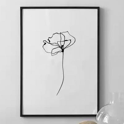 Line Flower Poster, £23.95 Descenio
