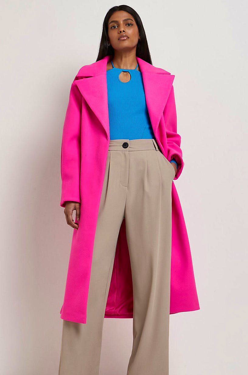 River Island Pink Pleated Coat, £85