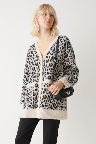 & Other Stories Long Jacquard Knit Cardigan, £95