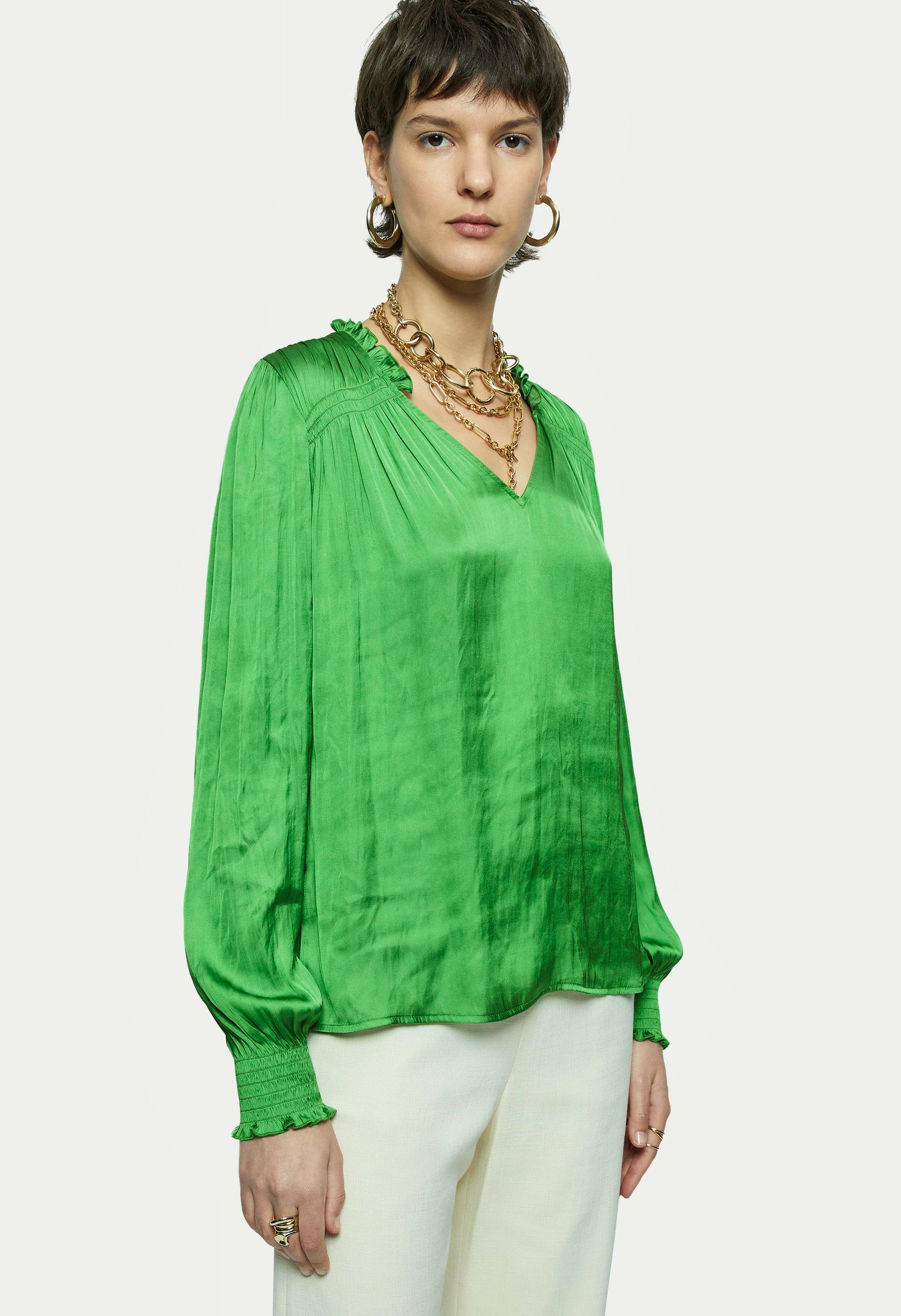 Jigsaw Satin Long Sleeved Top, £95