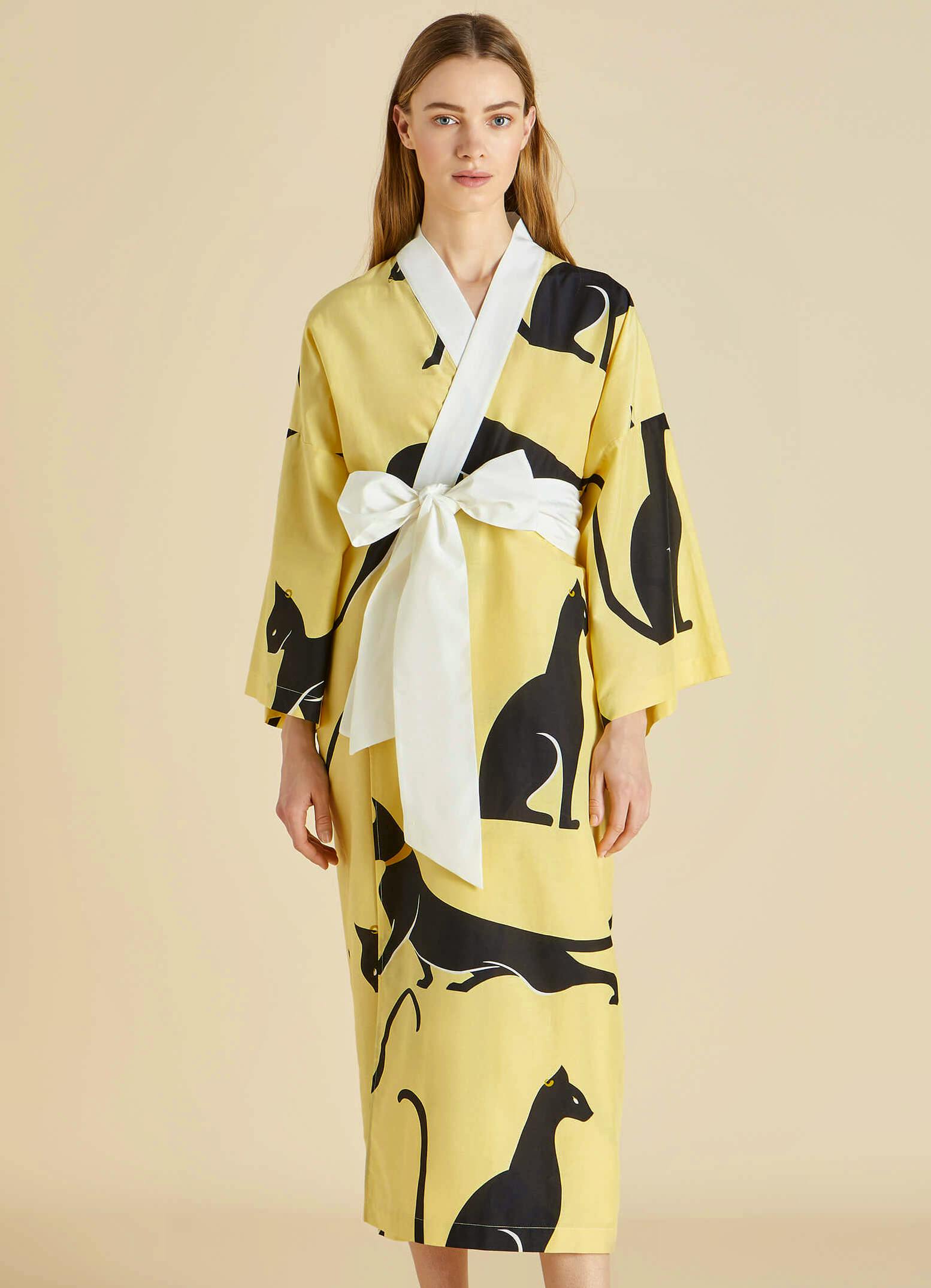 Olivia Von Halle Amaya Saxa Cotton-Silk Robe, £350