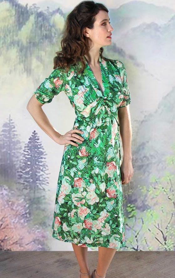 Pretty Eccentric Sable Dress In Rose Print, £199