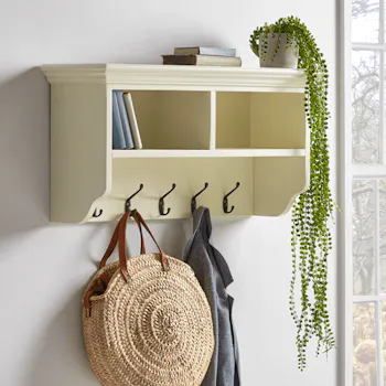 Antique White Hook Rack
