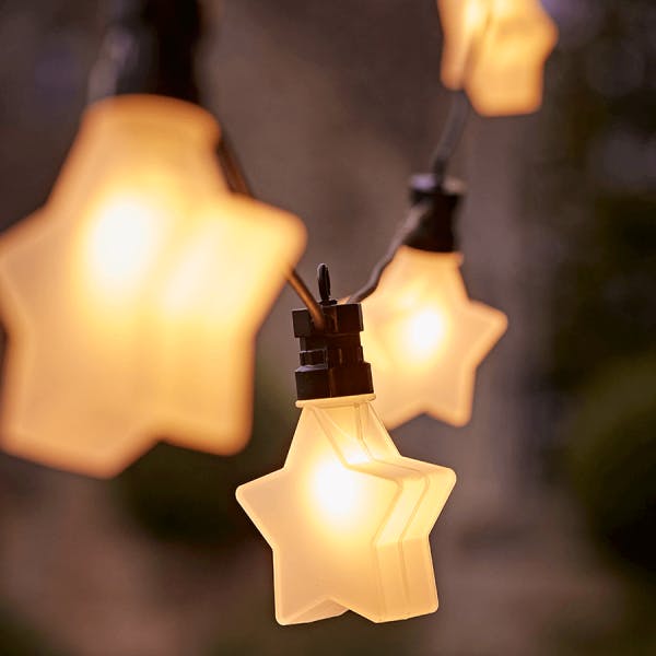 Frosted Star Festoon Lights £45