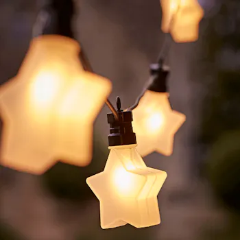 Frosted Star Festoon Lights