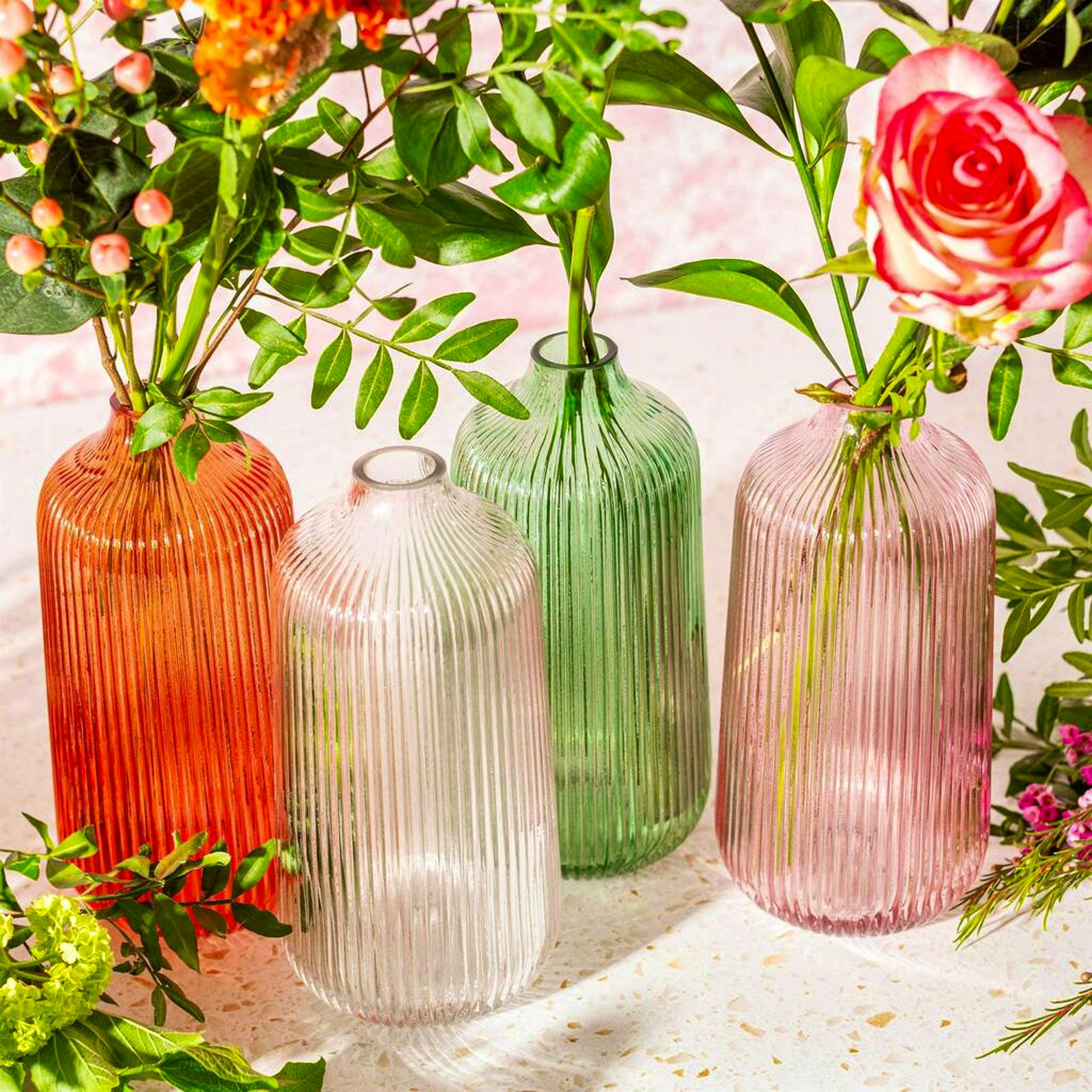 Tall Fluted Glass Vase £22.95