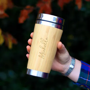 Personalised Eco Bamboo Travel Cup