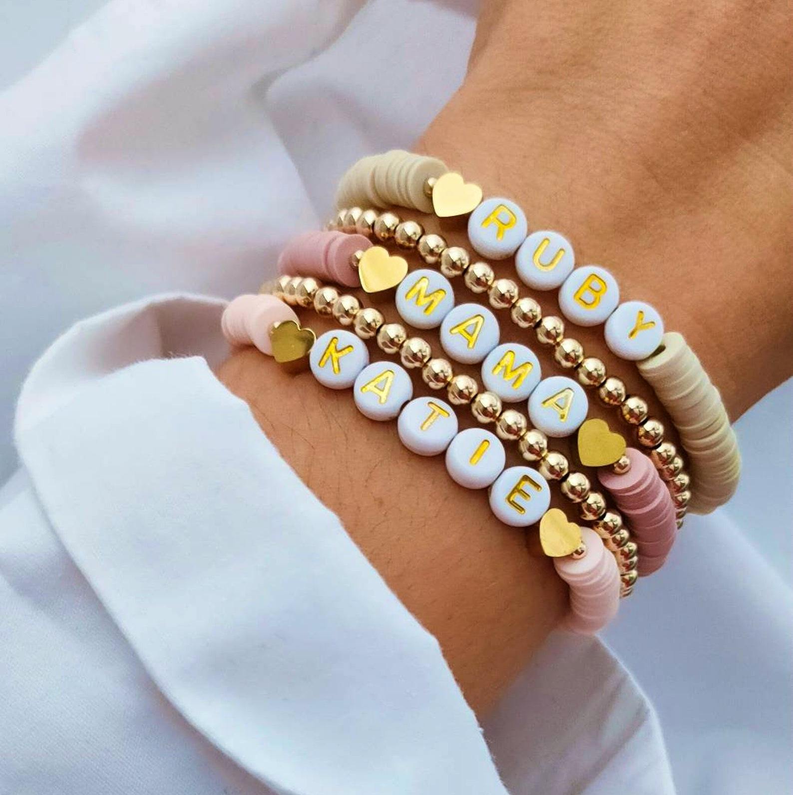 Heart Custom Bead Bracelet £11