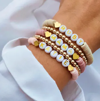 Heart Custom Bead Bracelet