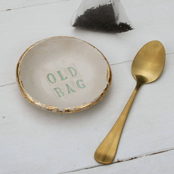 Old Bag Tea Bag Saucer £12