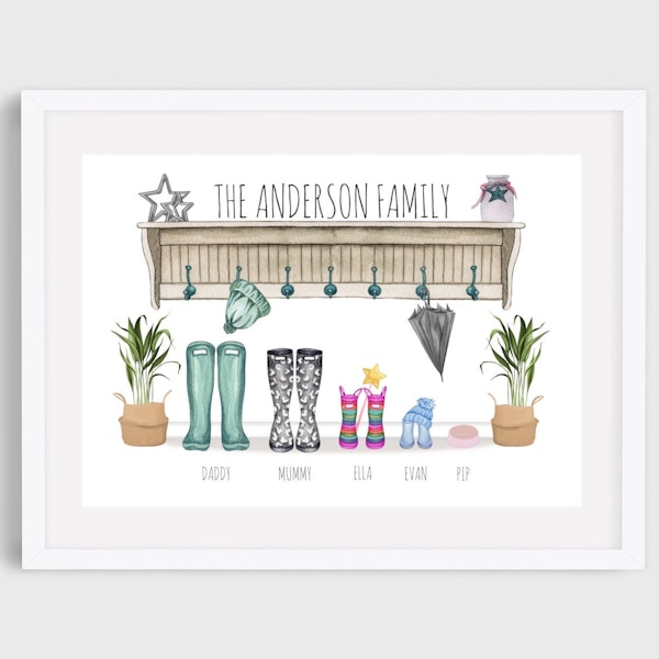 Personalised Family Wellies Print £12