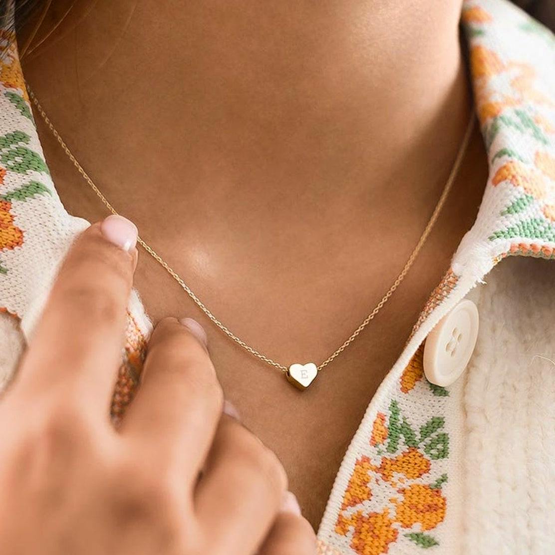 Mini Heart Initial Necklace £21